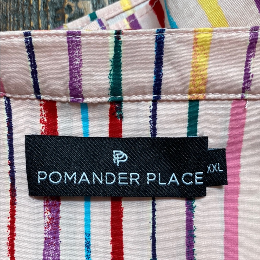 Pomander Place Multicolor Striped Ruffle Blouse - Picture 2 of 5